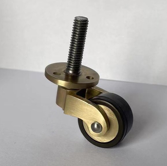 Manufacturer Direct copper castors Sino-European style Home Dining Car Cart Studs Trundle Rubber Castors Universal Wheels
