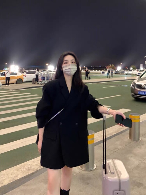 Oversized Black Blazer for Women, High-End Feel, 2026 Spring and Autumn New Style, Loose Casual Silhouette, Plus Size Suit