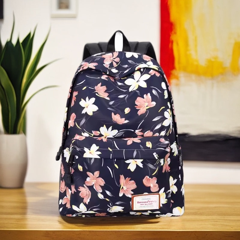 Simple and Colorful Travel Backpack for Women 2025 New Casual Fashion Large Capacity Oxford Cloth Printed Canvas Computer Bag