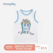 Hani Sky bé Vest mùa hè mỏng trên bông lót bé áo không tay T-shirt.