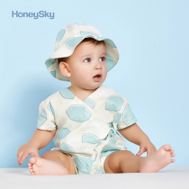 Hani Sky Baby Jersey baby jersey cotton short sleeve one-piece clothes thin gauze climbing suit summer