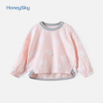 Hani sky men and women baby base shirt round neck spring and autumn clothes newborn long sleeve coat cotton baby T-shirt