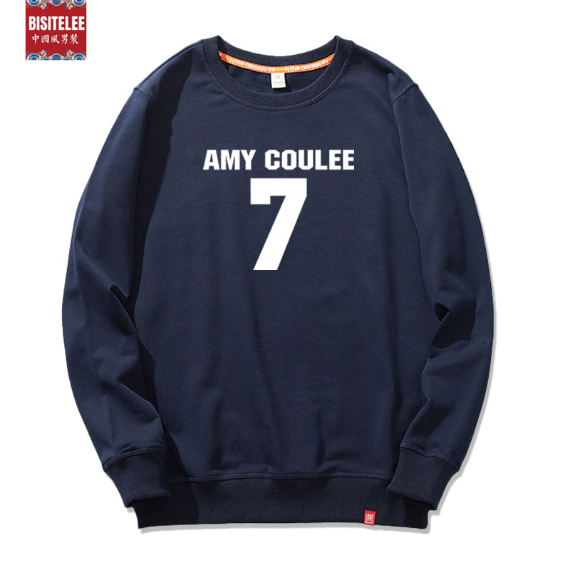 Spring Autumn Thin style jacket long sleeve thick cotton T boy round collar big size loose fat son no hat cover head clothes men's trend