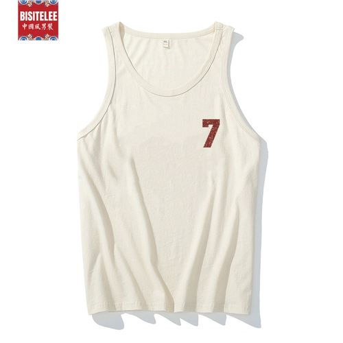 Tide, ретро хлопковый летний спортивный жилет для спортзала без рукавов для влюбленных, большой размер, оверсайз