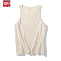 National Tide for National Diligent Exercise Retro Print 80s Old Cotton Cloth Nostalgia Vinoderm cotton Sweat vest Mens sleeveless