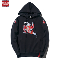 Plus velvet padded sweater men hooded 2020 winter New Chinese style embroidered top loose leisure national tide couples