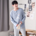 Dora Diary trẻ Mens Pyjama mùa xuân tay dài Thu bông đơn giản Casual Index Quần áo Mens Winter. 