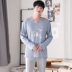 Dora Diary trẻ Mens Pyjama mùa xuân tay dài Thu bông đơn giản Casual Index Quần áo Mens Winter. 