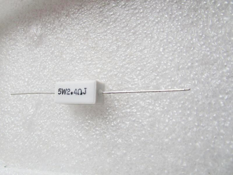 New 5W cement resistance 5W2R4J 2 4 Ohm 2 4R horizontal power amplifier switch power supply insurance accessories