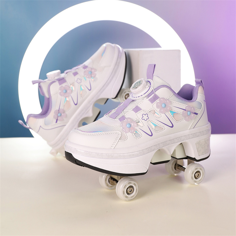 Girls' Heelys Shoes 2026 Autumn and Winter New Model with Large Four Wheels That Can Automatically Retract for Walking, Skating, and Roller Skating Girls' Heelys Shoes 2026 Autumn and Winter New Model with Large Four Wheels That Can Automatically Retract for Walking, Skating, and Roller Skating