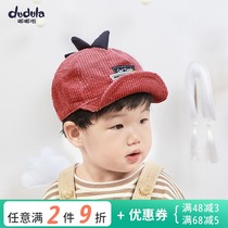 Spring autumn children teething cotton hat 1-3-year-old baby sun hat ball cap male and female child duck tongue cap sun hat child hat