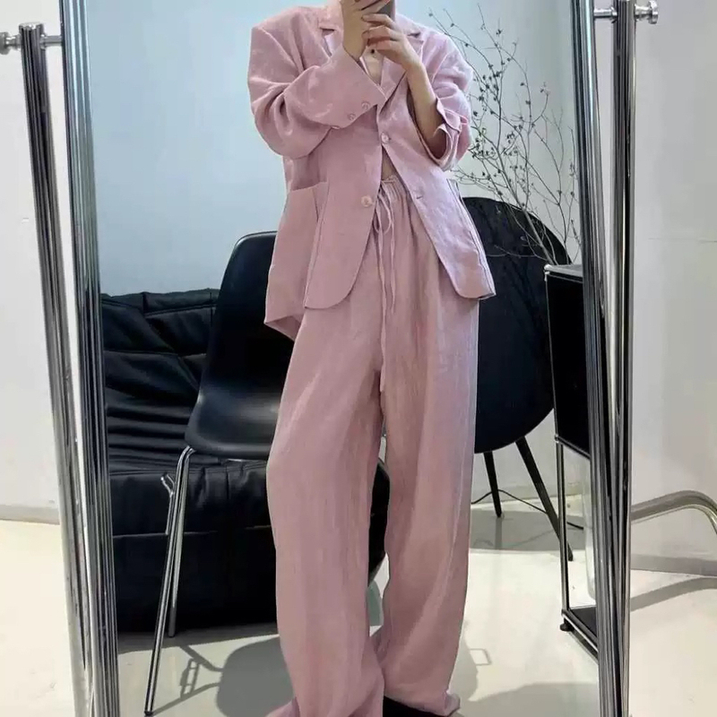 High-End and Stylish Men's Suit Set, Cool and Loose-Fitting, Thin Summer Suit with Trousers, Casual Two-Piece Set for Men, Trendy High-End and Stylish Men's Suit Set, Cool and Loose-Fitting, Thin Summer Suit with Trousers, Casual Two-Piece Set for Men, Trendy