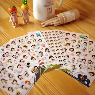 DIY Sticker South Korea HoneyBee Bee Girl Cartoon Couple Cute Transparent Diary Sticker 6 Zhang In