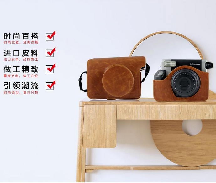 Fuji set up one imaging instax wide W300 wide camera special leather bag camera bag