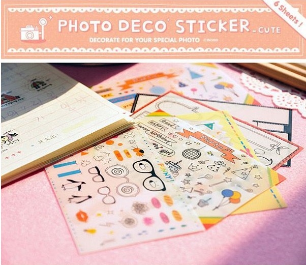 Shoot up Decorative Sticker Decoration Photo Party Small Stickers 6 Zhang In