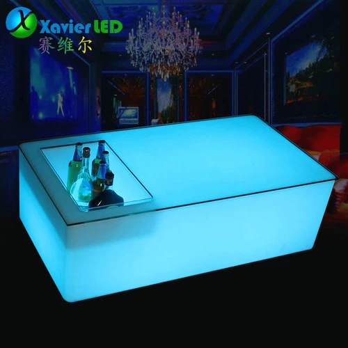 Персонализированный светодиод красочный длинное квадратное винное столовое столик мода творческий кофейный столик ktv