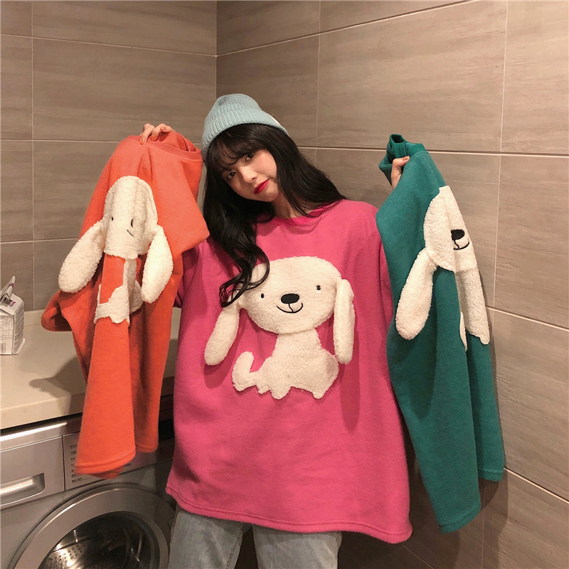 Cartoon short sleeve top new cute dog