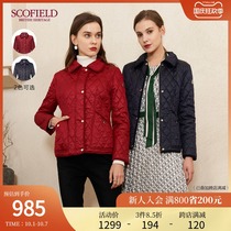 SCOFIELD Women Winter Joker Solid Color with Type Lapel Short Simple Slim