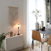 Homemade Nordic handmade ethnic art hemp rope cotton thread woven bedside tassel tapestry homestay wall hanging cloth