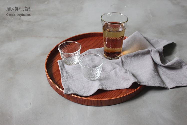 风物 记 丨 Nhật Bản-phong cách táo tàu khay trà bằng gỗ đĩa trái cây khay vòng tấm gỗ khay gỗ đựng đồ ăn