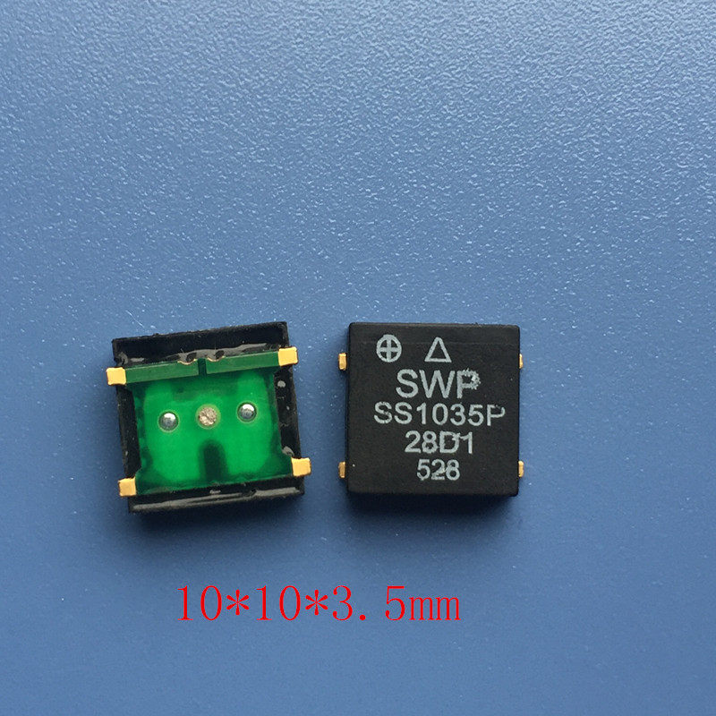 SWP SS1035P Korea original import 10*10*3.5MM gold-plated foot electromagnetic passive patch buzzer