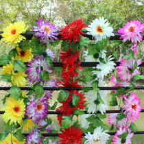 Simulation flower Chrysanthemum Vine Fake flower Rattan Grave Flower Hanging Flower Tombstone Flower String cheap Sacrificial flower Fake Flower strip Qingming Flower