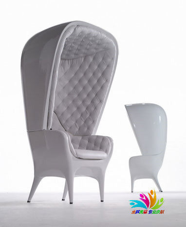 Fiberglass high-cap chair villa high-end leisure chair outdoor high-back chair designer armchair sample house display center reception chair