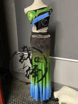 Cut to the Dai ethnic peach Li Cup Peacock to fly National folk dance performance Fish Tail dress Out of costume costumes