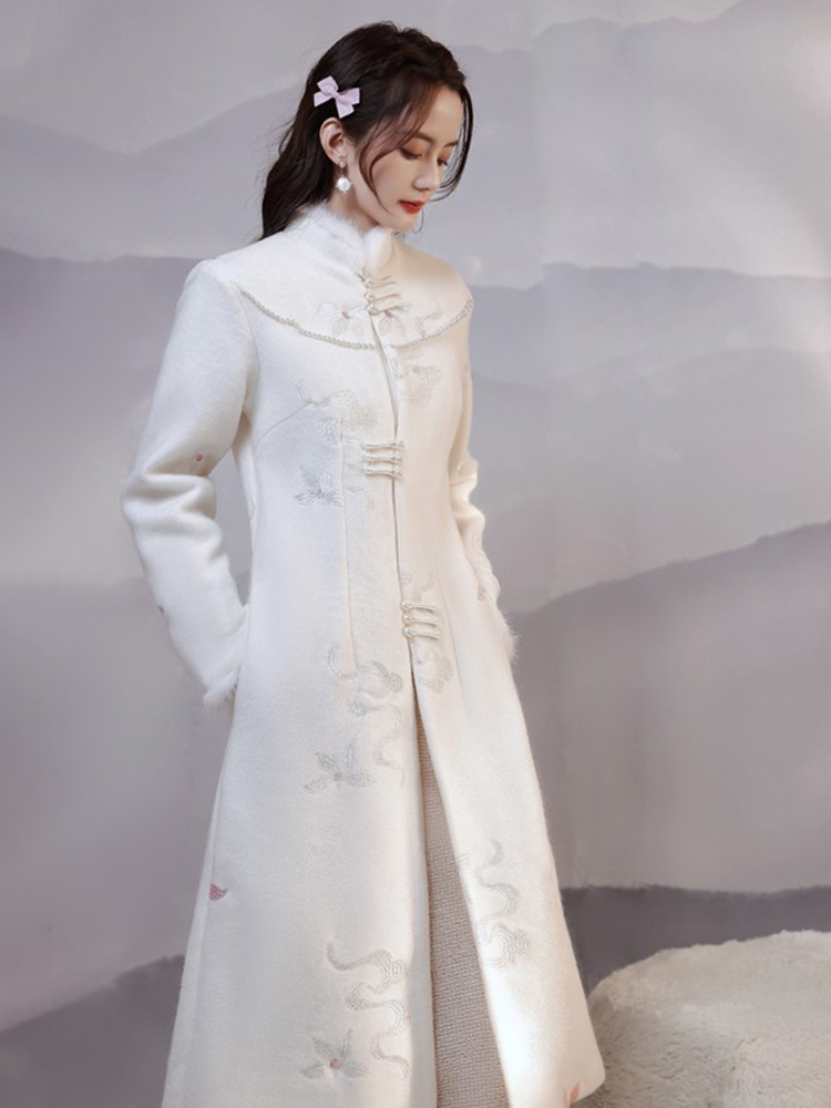 Cheongsam, lightweight down jacket, warm demi-season dress, 2022, Chinese style
