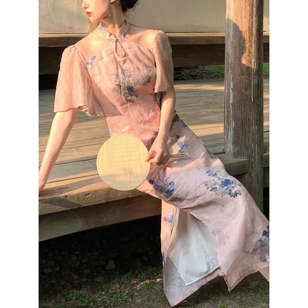 Summer dress, skirt, cheongsam, Chinese style