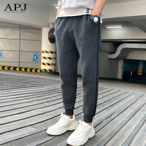 Gray sweatpants mens spring and autumn loose drawstring pants mens casual pants Mens large size Harun small feet mens pants