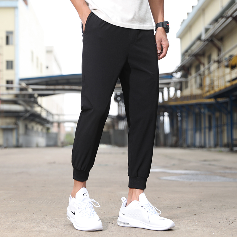 90% PANTS MEN'S SUMMER THIN SECTION SPEED DRY ICE ICE SILK PANTS MEN LOOSE BUNCHES SPORTS PANTS TRENDS 100 HITCHHIKING WEE PANTS