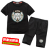 Fat Boy Set New 2020 Summer Big Kids Hai mảnh Thêm Fat Thêm ngắn tay áo thun quần short 12-15 tuổi. 