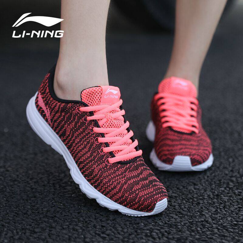 Qingkura Li Ning Casual Shoes Women Shoes 2020 Fall New Student Web Face Breathable Light Shock Absorbing Travel Sneakers