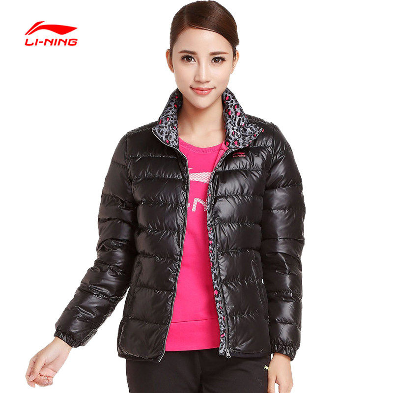 Qingkura Li Ning short version down coat jacket woman moisture-permeable light and thin winter new light warm anti-cold sports blouses