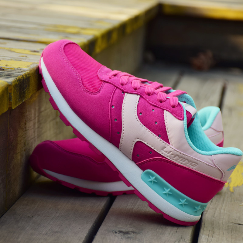 Li Ning women's shoes autumn and winter New retro mesh breathable sports travel trend classic casual shoes ALCK084