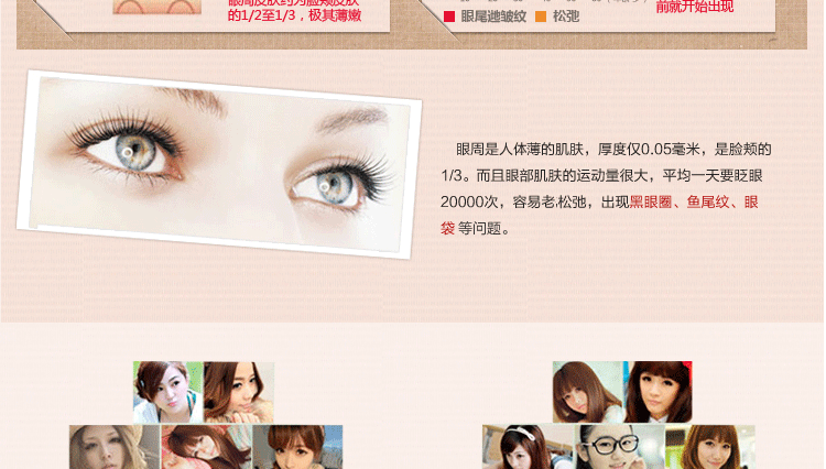 Kem dưỡng mắt Yun Yan Tang Hyaluronic Acid làm sáng da mắt dạng tròn Dark Line Fine Line Moisturising Liftming Firming Eye Care thanh lăn mắt