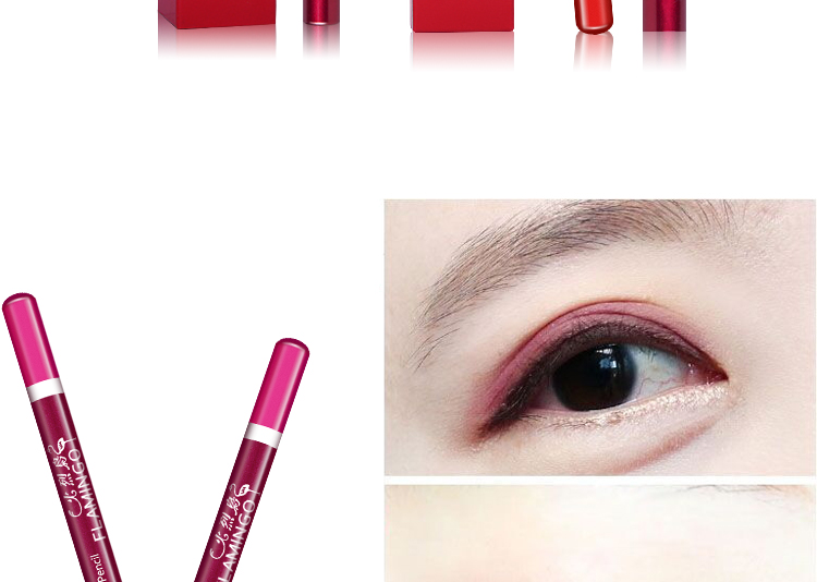 Chính hãng Flamingo Symphony Thông Minh Có Hình Dạng Son Môi Nude Red Dì Màu Môi Lót Son Môi Bút Không Thấm Nước son bút chì mamonde màu red pepper