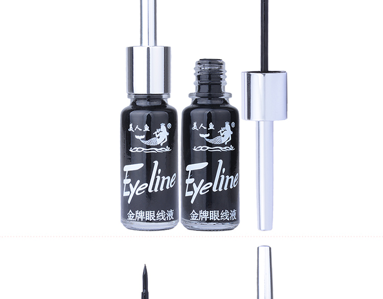 Mermaid Vàng Eyeliner 9 ml Cứng Head Waterproof Không Smudged Mermaid Eyeliner Trang Điểm Chính Hãng kẻ mắt nước không trôi
