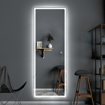 Net red smart frameless mirror led light mirror wall hanging full-length mirror household fitting floor mirror decorative mirror with light