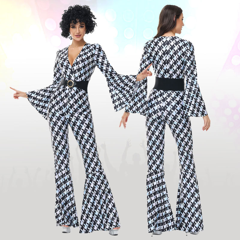 Disco Hippie Costumes, Retro Disco Outfits, Masquerade Party, Couple's Nostalgic 70S Costume Party
