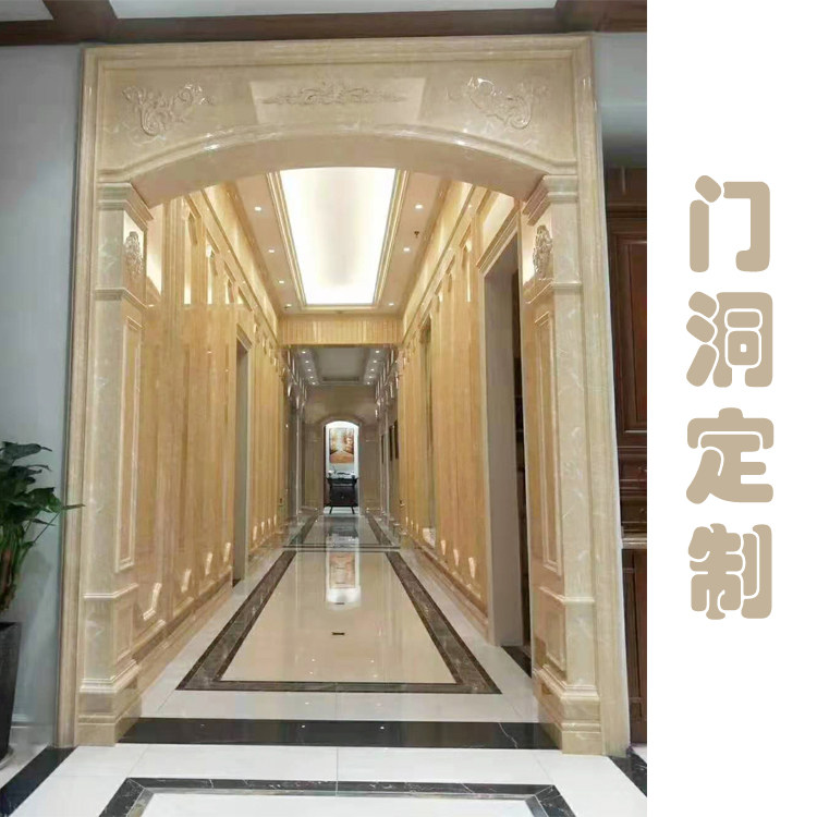 Door cover modeling frame custom finished stone plastic material to decorate the background high-grade yam sleeve European-style modeling door opening frame