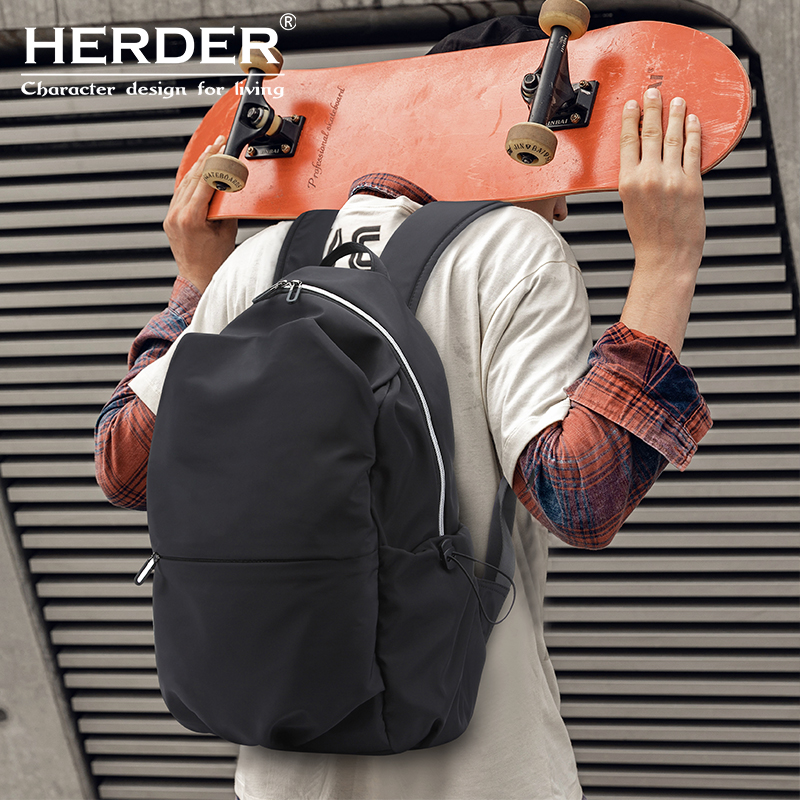 Herdenel backpack men's fashion trend travel youth backpack simple light College student campus computer bag