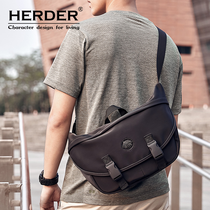 Herdenel shoulder bag men's fashion brand casual fashion personality men's bag sports crossbody Joker men's bag shoulder bag