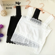 Ren cô gái ngọt ngào vuông cổ áo dây đeo vai dưới chống trượt sling ống top modal cotton kích thước lớn chất béo