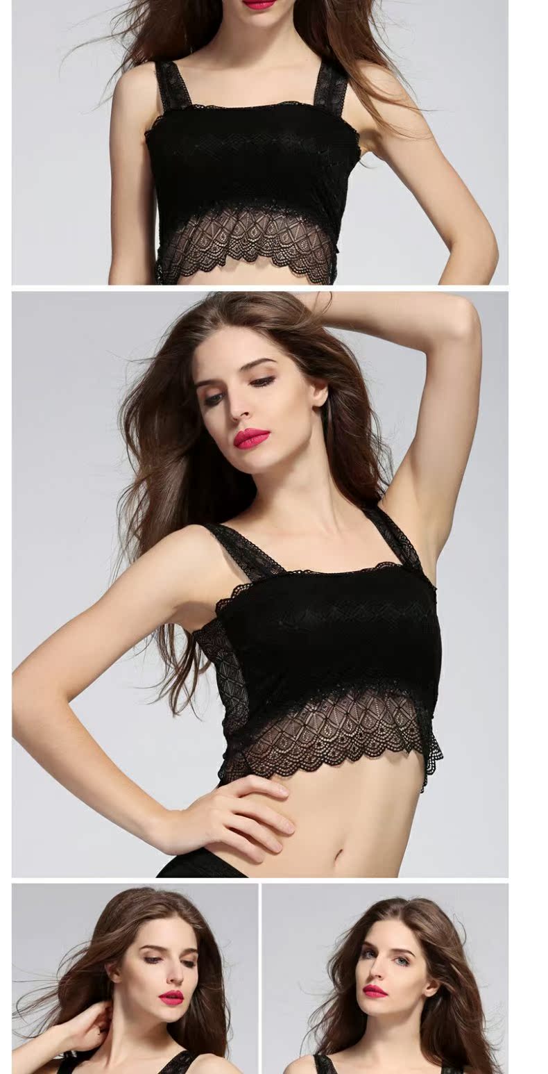 Ren cô gái ngọt ngào vuông cổ áo dây đeo vai dưới chống trượt sling ống top modal cotton kích thước lớn chất béo áo lót học sinh