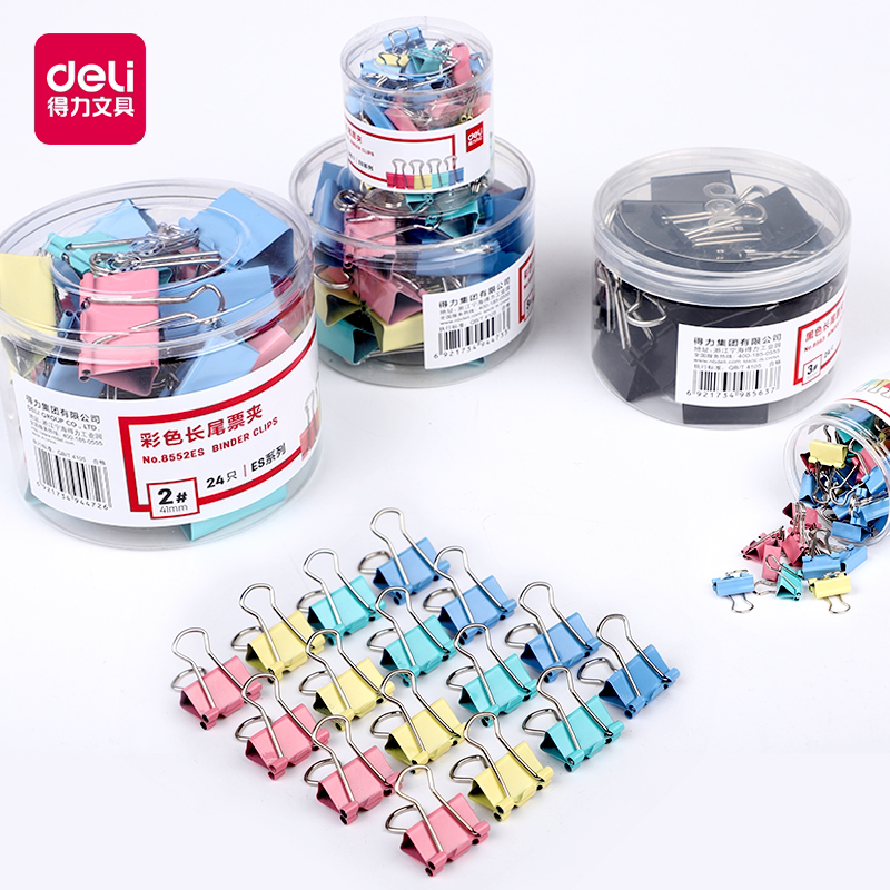 Able black fish tail clip metal material clip ticket clip multi-spec paper clip bill clip large and small number dovetail clip