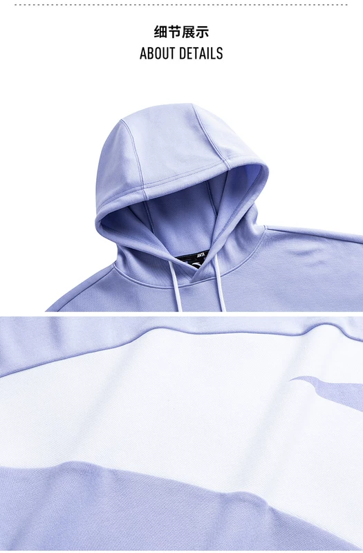 Anta chính thức lưu trữ áo len nữ chính hãng 2019 mới logo lớn trùm đầu áo len thể thao trùm đầu - Thể thao lông cừu / jumper