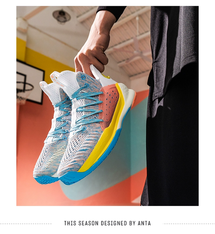 Giày bóng rổ Anta nam trang web chính thức hàng đầu 2019 mùa hè mới outfield Thompson KT giày bóng rổ giày thể thao 5 - Giày bóng rổ