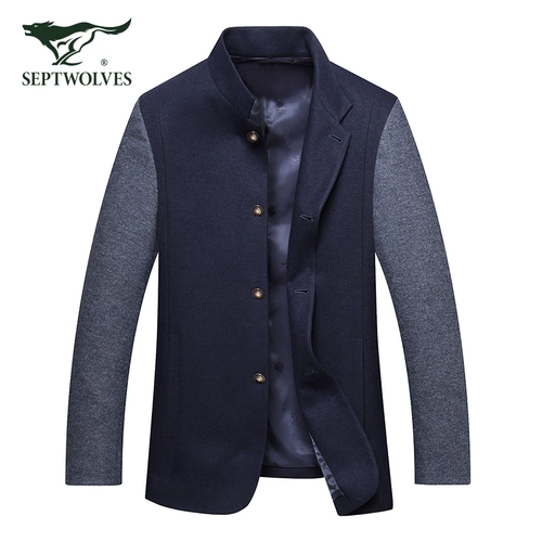 Septwolves, шерстяная мужская куртка, длинное пальто, средней длины